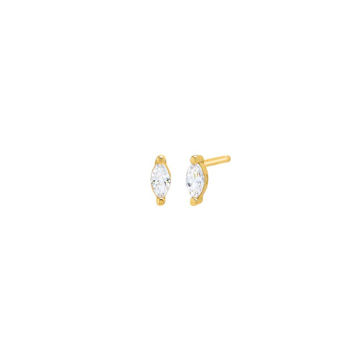 Gold / Pair Colored Marquise Stud Earring - Adina Eden's Jewels