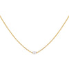 14K Gold Diamond Tiny Marquise Necklace 14K - Adina Eden's Jewels