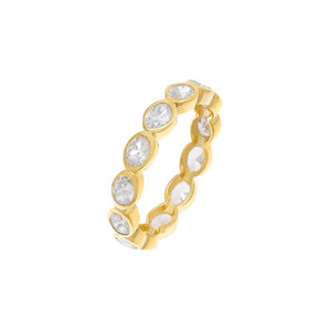 Gold / Oval / 6 Petite Oval Bezel Eternity Band - Adina Eden's Jewels