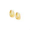 Gold / 10MM Mini Solid Chubby Huggie Earring - Adina Eden's Jewels