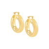 Gold Solid Chunky Tube Hoop Earrings - Adina Eden's Jewels