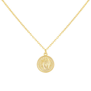 Gold Mini Greek Coin Necklace - Adina Eden's Jewels