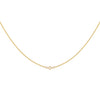14K Gold Tiny Diamond Bezel Necklace 14K - Adina Eden's Jewels