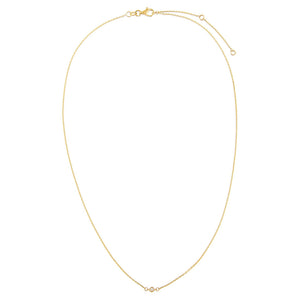  Tiny Diamond Bezel Necklace 14K - Adina Eden's Jewels
