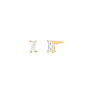  Mini Colored Baguette Stud Earring - Adina Eden's Jewels