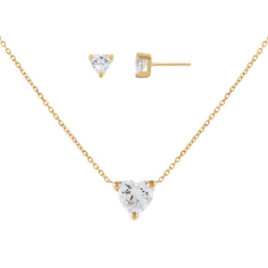 14K Gold I Heart You Combo Set 14K - Adina Eden's Jewels