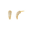 Gold Mini Pavé Tusk Stud Earring - Adina Eden's Jewels