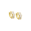 Clear Mini Scattered Baguette Huggie Earring - Adina Eden's Jewels