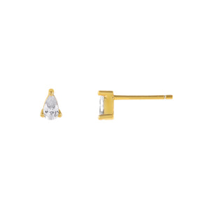 Gold Tiny Teardrop Stud Earring - Adina Eden's Jewels