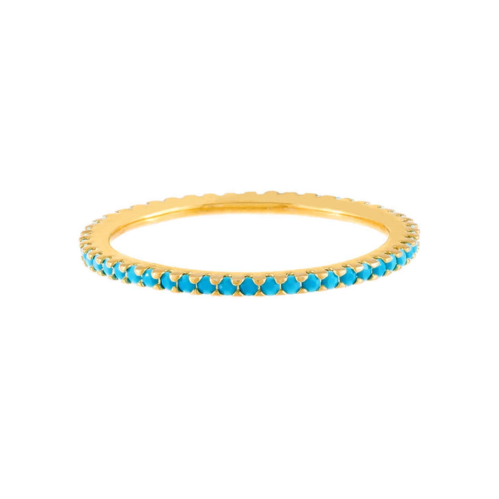  CZ Thin Turquoise Ring - Adina Eden's Jewels