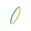 Turquoise / 7 CZ Thin Turquoise Ring - Adina Eden's Jewels