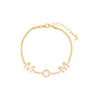 Gold MOM Block Name Bracelet - Adina Eden's Jewels