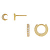 Gold CZ Crescent Earring Combo Set - Adina Eden's Jewels