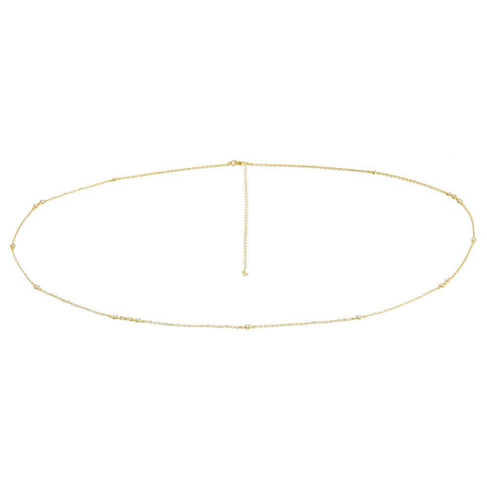  CZ Station Belly Chain - Adina Eden's Jewels