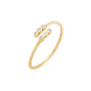 Gold / 5 Dainty CZ Bezel Wrap Ring - Adina Eden's Jewels