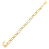 Gold Pavé Figaro Bracelet - Adina Eden's Jewels