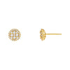 Gold Round CZ Illusion Stud Earring - Adina Eden's Jewels