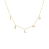 Gold Pavé Dangling Charms Necklace - Adina Eden's Jewels