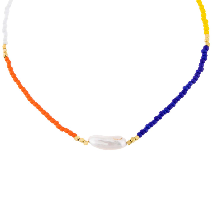 Multi-Color Baroque Pearl Colored Bead Necklace - Adina Eden's Jewels