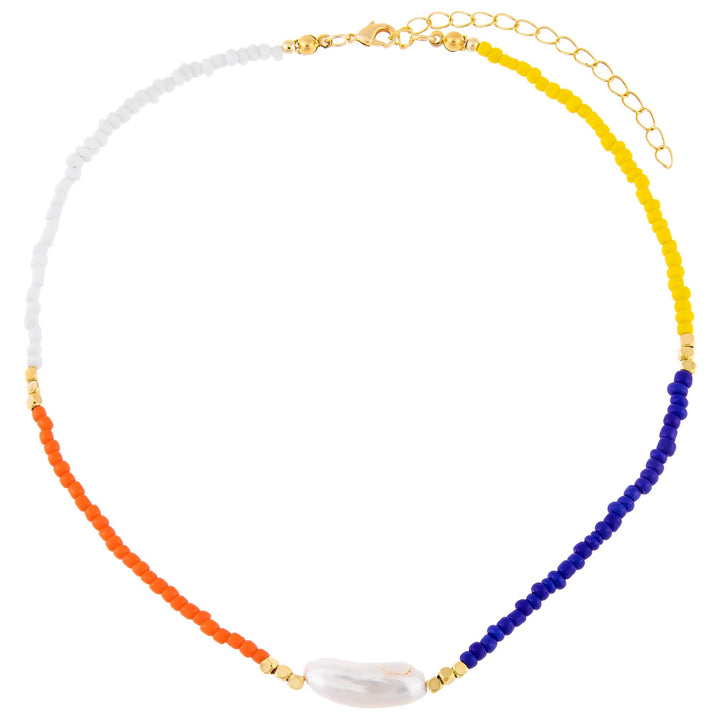  Baroque Pearl Colored Bead Necklace - Adina Eden's Jewels