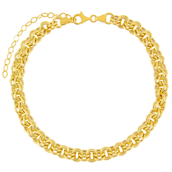 Hollow Rounded Rolo Chain Choker - Adina Eden's Jewels