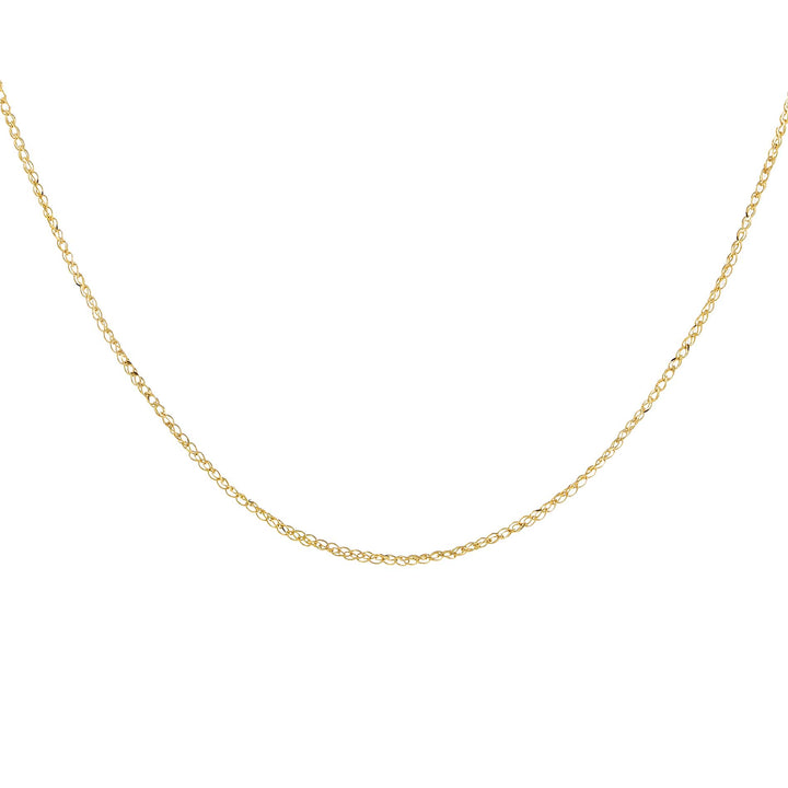 14K Gold Thin Interlocked Link Necklace 14K - Adina Eden's Jewels