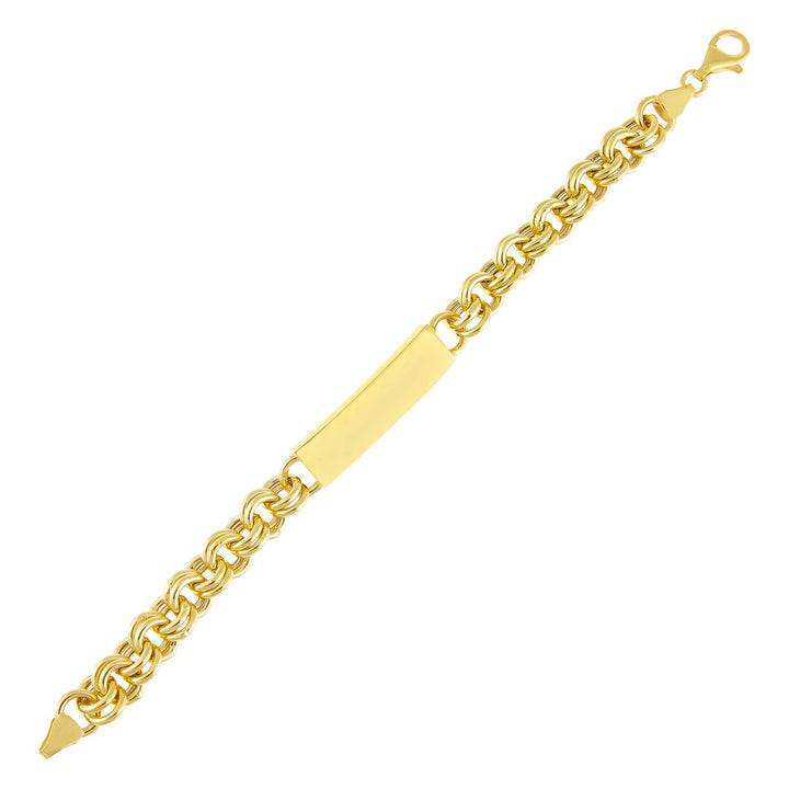 Gold Hollow Rolo Bar Chain Bracelet - Adina Eden's Jewels