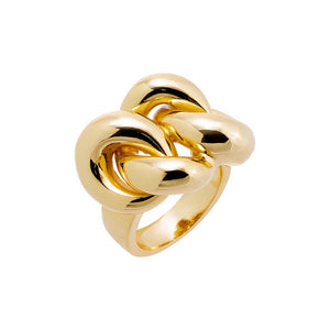 Gold / 7 Solid Chunky Chain Ring - Adina Eden's Jewels