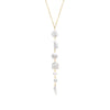 Pearl White Multi Shape Large Pearl Lariat Necklace - Adina Eden's Jewels
