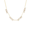 Gold Multi Pavé Block Nameplate Chain Necklace - Adina Eden's Jewels