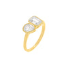 Gold / 6 Teardrop X Emerald Bezel-Set Ring - Adina Eden's Jewels