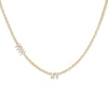Gold CZ Multi Stone Shape Thin Tennis Necklace - Adina Eden's Jewels