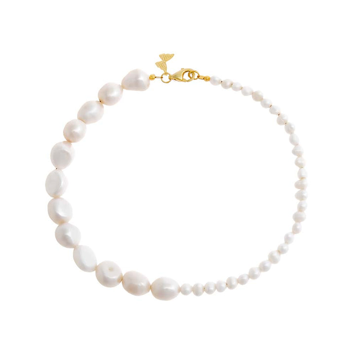 Pearl White Mixed Pearl Anklet - Adina Eden's Jewels