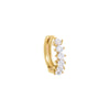 14K Gold / Single CZ Solitaire Stones Huggie Earring 14K - Adina Eden's Jewels