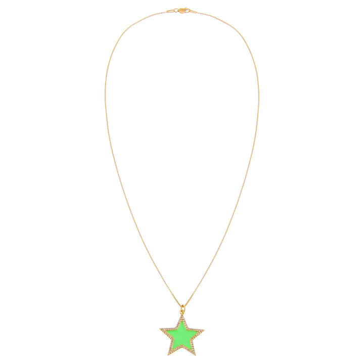  Enamel Star Charm Necklace - Adina Eden's Jewels