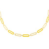 Yellow Pastel Enamel Oval Link Necklace - Adina Eden's Jewels