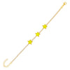Yellow Neon Enamel Triple Star Tennis Bracelet - Adina Eden's Jewels