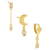 Gold CZ Multi Stone Celestial Earring Combo Set - Adina Eden's Jewels