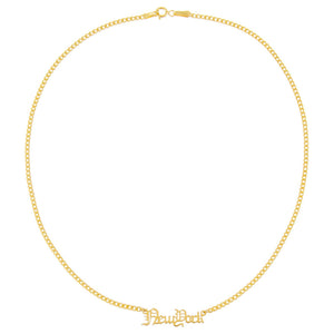  Gothic City Nameplate Necklace - Adina Eden's Jewels
