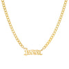 Gold Men's Gothic Nameplate Necklace - Adina Eden's Jewels