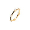 Onyx / 6 Colored Gemstone X CZ Thin Eternity Ring - Adina Eden's Jewels