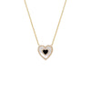 Onyx Double Colored Stone Heart Necklace - Adina Eden's Jewels