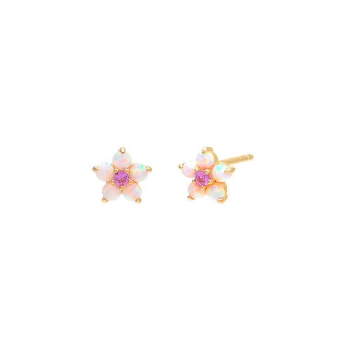 Opal Opal Flower Stud Earring - Adina Eden's Jewels