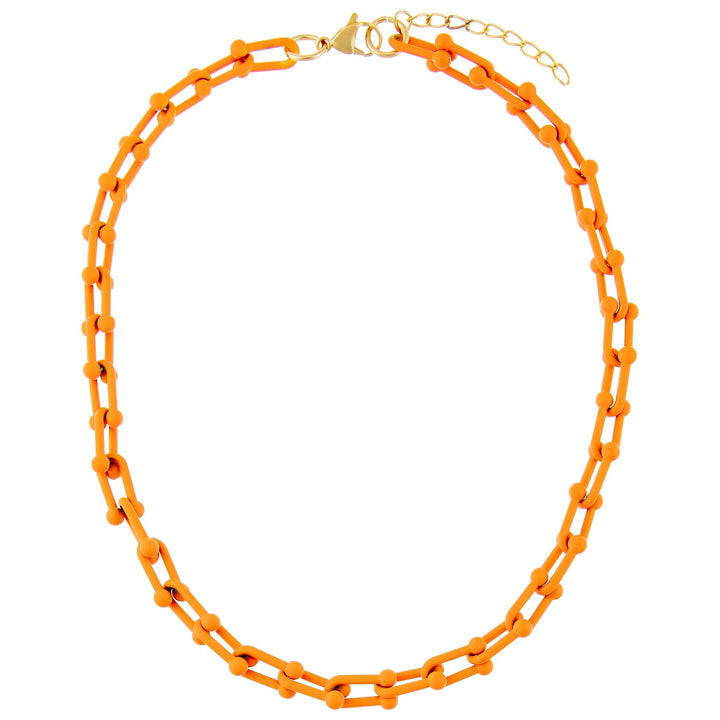  Enamel U Chain Necklace - Adina Eden's Jewels