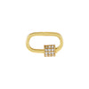 Gold Pavé Mini Toggle Necklace Charm - Adina Eden's Jewels