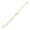 Gold Pavé Mini Toggle Link Bracelet - Adina Eden's Jewels