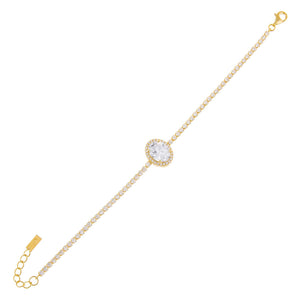 CZ Oval Illusion Tennis Bracelet - Adina Eden's Jewels