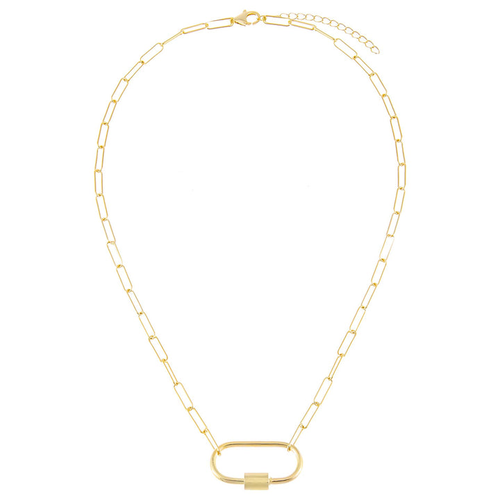  Large Toggle Oval Link Necklace - Adina Eden's Jewels