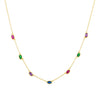 Multi-Color CZ Multi Color Oval Necklace - Adina Eden's Jewels