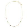  CZ Multi Color Oval Necklace - Adina Eden's Jewels
